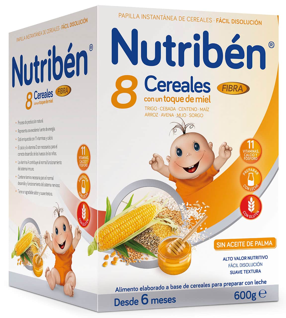 Nutribén 8 Cereales Miel Fibra 600g